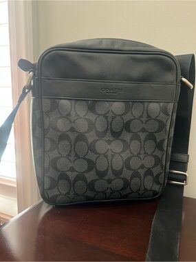 CoachWorld Black Signature Crossbody Bag